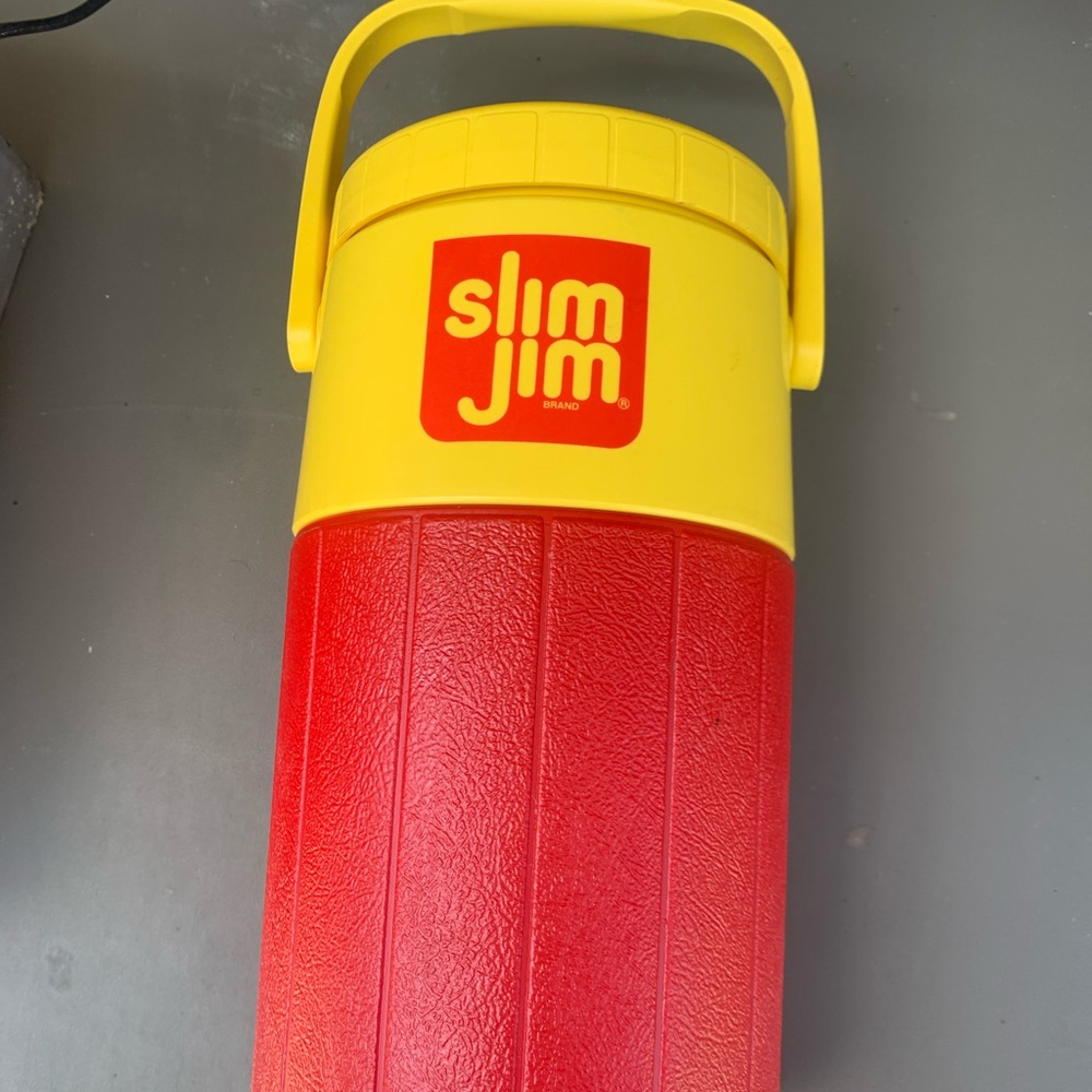 Vintage Slim Jim 1/2 Gallon water jug!